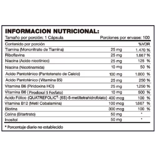B Formula Complejo B