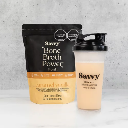 Bone Broth Power Caramel Vanilla Proteína Savvy