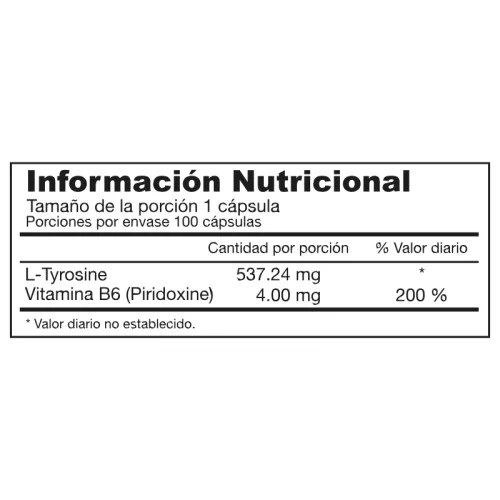 L Tyrosine 500 mg Aminoácido