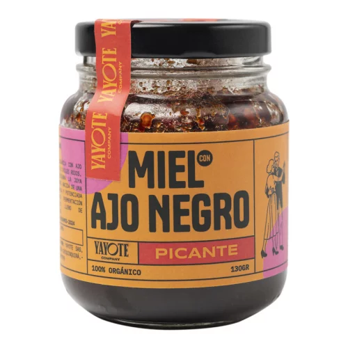 Miel De Abeja Con Ajo Negro y Chile Seco YAYOTE