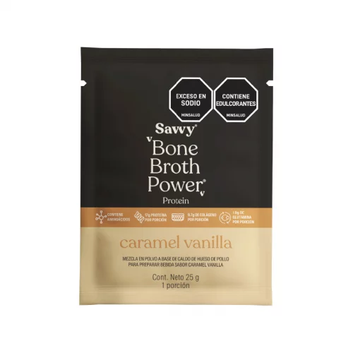 Sachet Bone Broth Power Caramel Vainilla Savvy