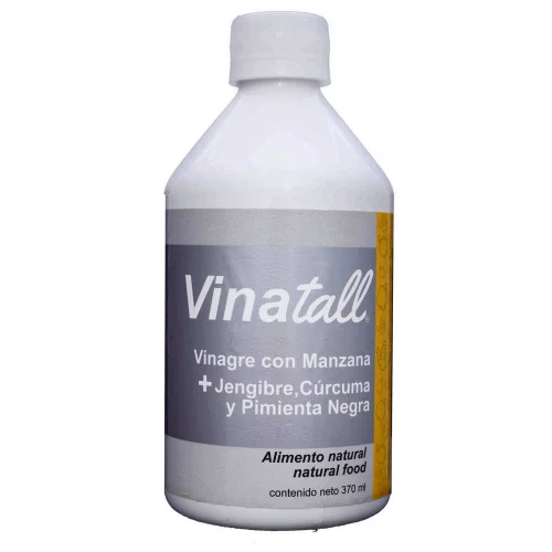 Vinatall Vinagre con manzana +Jengibre, Cúrcuma y Pimienta Negra HERBALMEDIK