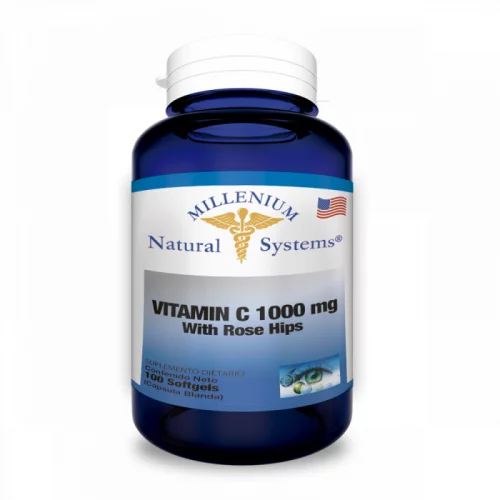 Vitamina C 1000 mg con Rose Hips x 100