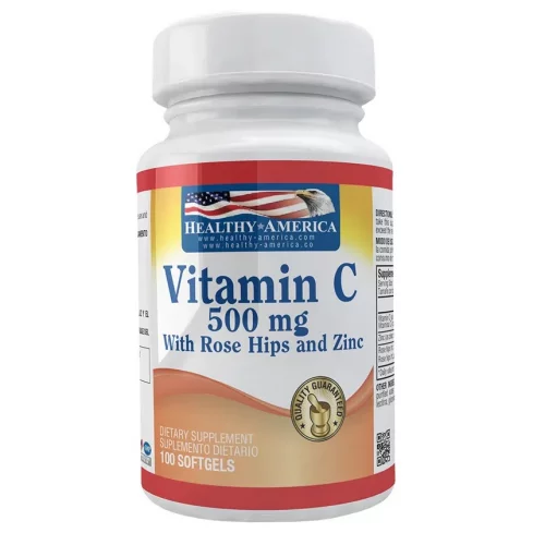 Vitamina C 500 mg con Rose Hips Zinc x 100