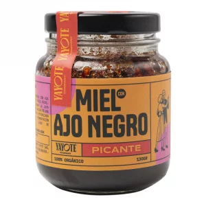 Miel De Abeja Con Ajo Negro y Chile Seco YAYOTE