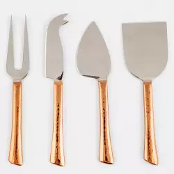 Accesorios Para Queso Concepts 4Pz Plateado Y Caf En Acero Inoxisa