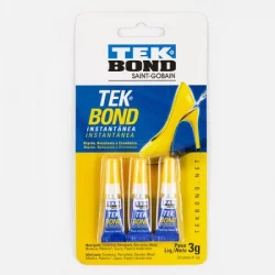 Adhesivo Tekbond Instantáneo X3 Unidades 1Gr 69957326458