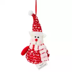 Adorno Arbol Colgante Reno Rojo-Blanco 6X2X14Cm Santini 150-8000497D