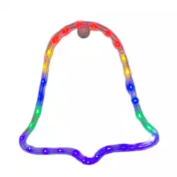 Adorno de exterior campana Expressions con luz  25X24Cm Arco Iris