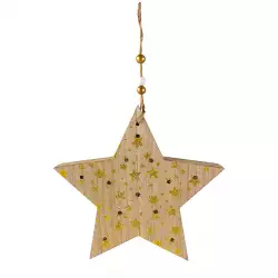 Adorno Estrella Santini Con Luz  3X20Cm Natural