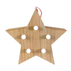 Adorno Estrella Santini Con Luz  4X19Cm Natural