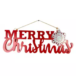 Adorno Nav Merry Christmas Colgante Rojo 50.5X1.5X17Cm Santini 201-9200103