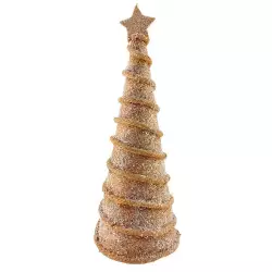 Adorno Navideño Árbol Oro Rosa Deco 17X17X48Cm Santini