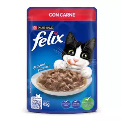 Alimento humedo gato felix 85 gr carne salsa 12370079