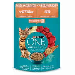Alimento Humedo Gato Purina One 85 Gr Adultos Esterilizados Carne