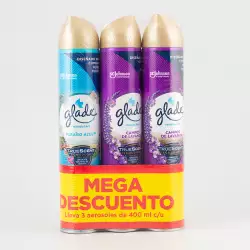 Ambientador Glade Aerosol 1200 Ml 3 Ud Surtido 312666