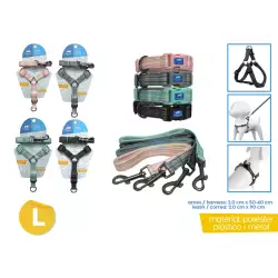 Arnés + Correa Animal Planet Surtido L 3/4X20-24 - 3/4X3Ft