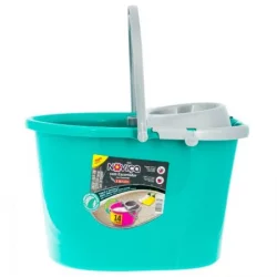 Balde Con Ecurridor 14 Litros Novica Verde