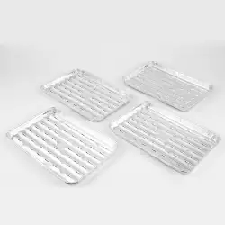 Bandeja Bbq X 4 Unid Da Ades Aluminio Cuadra