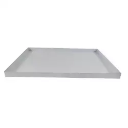 Bandeja deco concepts Crystal Blue 25x2x39cm blanco hierro 567-531