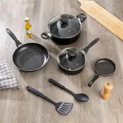 Batería De Ollas Expressions Aluminio Antiadherente 8 Piezas