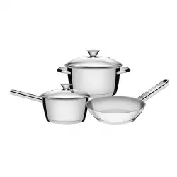 Bateria Tramontina Gris Plata 5 Pz Acero Inoxidable 65660694