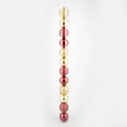 Bolas Navideñas 12Pzs 7 Cm Expressions Christmas Dorado