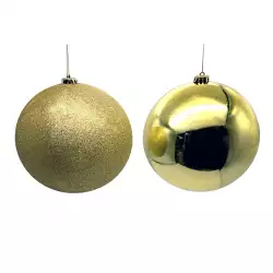 Bolas navideñas doradas 2Pzs 20cm Expressions GS01C03026