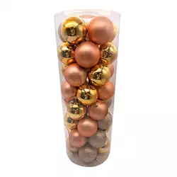 Bolas navideñas rose gold 40Pzs 7cm Expressions GS01C02714