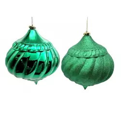 Bolas onion navideñas verdes 2Pzs 20cm Expressions GS01D09213