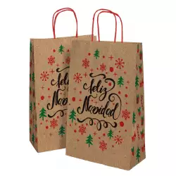 Bolsa De Regalo Kraft Pequeña Mouse Digital 16X23Xcm