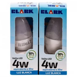 Bombillo Clark E14 Luz Blanca 2 Ud 4 W 1213-1