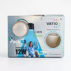 Bombillo Vatio E27 Luz Dia Cm 3 Ud 12 W 22088