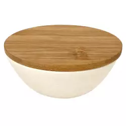 Bowl Tazon Con Tapa Concepts 3200Ml Blanco Y Cafe En Melamina 0852