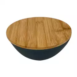Bowl Tazon Con Tapa Concepts 3200Ml Gris Oscuro Y Cafe En Melamina