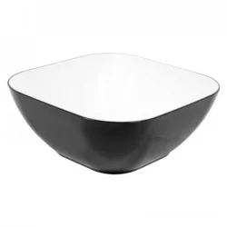 Bowl Tazon Expressions 25Cm 3900Ml Semicuadrado Blanconegro En Pla