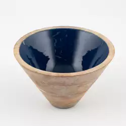 Bowl Tazon Expressions Flora Grande 20Cm Azul Madera
