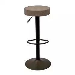 Butaco Bar Expressions Ajustable 35X63X85 Cm Beige Cuero Sintético