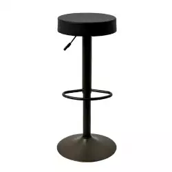 Butaco Bar Expressions Ajustable 35X63X85 Cm Negro Cuero Sintético