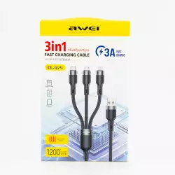 Cable 3En1 Awei Carga Multifuncion 3 Cl-975