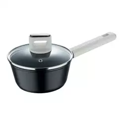 Cacerola Con Tapa Bergner Lines 16 Cm Negro Aluminio Forjado B