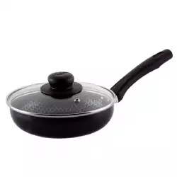 Cacerola Universal 16Cm Aluminio Antiadherente Con Tapa De Vidrio