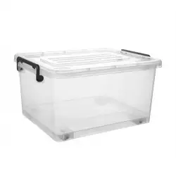 Caja  37X29X19Cm Translucido 15 Lt Plastico Tg51104