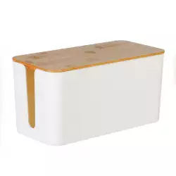 Caja Bamboo 23X11X12Cm Blanco 3 Lt Plastico Tg59551M