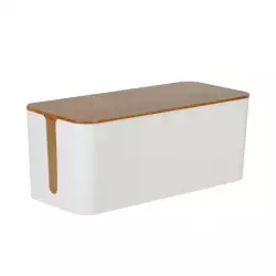 Caja Bamboo 32X13X12Cm Blanco 4 Lt Plastico Tg59552M