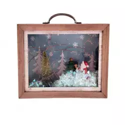 Caja de santa navideña con luz expressions 22x19CM