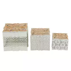 Caja Decorativa 19176 Metal Madera Grande