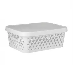 Caja Diamond 36X28X14Cm Blanco 10.5 Lt Plastico Tg515