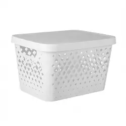 Caja Diamond 36X28X22Cm Blanco 16.5 Lt Plastico Tg515