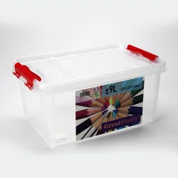 Caja Organizadora Great Plastic Asas Colores Surtidos 9Lt 2001